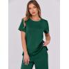 imageANRABESS Women 2 Piece Lounge Sets Summer Travel Sweat Outfits Short Sleeve Wide Leg Casual Matching Tracksuits ClothesDeep Green