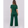 imageANRABESS Women 2 Piece Lounge Sets Summer Travel Sweat Outfits Short Sleeve Wide Leg Casual Matching Tracksuits ClothesDeep Green