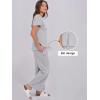 imageANRABESS Women 2 Piece Lounge Sets Summer Travel Sweat Outfits Short Sleeve Wide Leg Casual Matching Tracksuits ClothesLight Grey