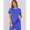 imageANRABESS Women 2 Piece Lounge Sets Summer Travel Sweat Outfits Short Sleeve Wide Leg Casual Matching Tracksuits ClothesRoyal Blue