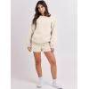 imageANRABESS Women 2 Piece Outfits Sweat Shorts Sets 2025 Oversized Casual Lounge Matching Set Sweatsuit Tracksuit Fall ClothesBeige