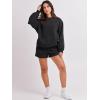 imageANRABESS Women 2 Piece Outfits Sweat Shorts Sets 2025 Oversized Casual Lounge Matching Set Sweatsuit Tracksuit Fall ClothesBlack