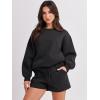 imageANRABESS Women 2 Piece Outfits Sweat Shorts Sets 2025 Oversized Casual Lounge Matching Set Sweatsuit Tracksuit Fall ClothesBlack