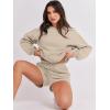 imageANRABESS Women 2 Piece Outfits Sweat Shorts Sets 2025 Oversized Casual Lounge Matching Set Sweatsuit Tracksuit Fall ClothesDeep Khaki