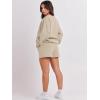 imageANRABESS Women 2 Piece Outfits Sweat Shorts Sets 2025 Oversized Casual Lounge Matching Set Sweatsuit Tracksuit Fall ClothesDeep Khaki