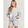imageANRABESS Women 2 Piece Outfits Sweat Shorts Sets 2025 Oversized Casual Lounge Matching Set Sweatsuit Tracksuit Fall ClothesLight Grey