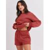 imageANRABESS Women 2 Piece Outfits Sweat Shorts Sets 2025 Oversized Casual Lounge Matching Set Sweatsuit Tracksuit Fall ClothesRust Red