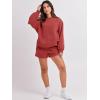 imageANRABESS Women 2 Piece Outfits Sweat Shorts Sets 2025 Oversized Casual Lounge Matching Set Sweatsuit Tracksuit Fall ClothesRust Red