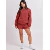 imageANRABESS Women 2 Piece Outfits Sweat Shorts Sets 2025 Oversized Casual Lounge Matching Set Sweatsuit Tracksuit Fall ClothesRust Red