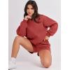 imageANRABESS Women 2 Piece Outfits Sweat Shorts Sets 2025 Oversized Casual Lounge Matching Set Sweatsuit Tracksuit Fall ClothesRust Red