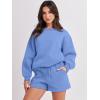 imageANRABESS Women 2 Piece Outfits Sweat Shorts Sets 2025 Oversized Casual Lounge Matching Set Sweatsuit Tracksuit Fall ClothesSky