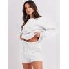 imageANRABESS Women 2 Piece Outfits Sweat Shorts Sets 2025 Oversized Casual Lounge Matching Set Sweatsuit Tracksuit Fall ClothesWhite