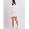 imageANRABESS Women 2 Piece Outfits Sweat Shorts Sets 2025 Oversized Casual Lounge Matching Set Sweatsuit Tracksuit Fall ClothesWhite