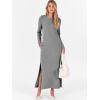 imageANRABESS Women Long Sleeve Dresses 2025 Fall Casual Crewneck Loose Fit Split Flowy WrinkleFree Travel Vacation Maxi DressGrey