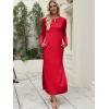 imageANRABESS Women Long Sleeve Dresses 2025 Fall Casual Crewneck Loose Fit Split Flowy WrinkleFree Travel Vacation Maxi DressRed