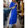 imageANRABESS Women Long Sleeve Dresses 2025 Fall Casual Crewneck Loose Fit Split Flowy WrinkleFree Travel Vacation Maxi DressRoyal Blue