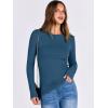 imageANRABESS Women Long Sleeve Shirts Rib Knit Slim Fit Tops Basic Tee 2025 Fall Outfits Casual TShirt Underscrubs Layer ClothesDeep Blue