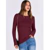 imageANRABESS Women Long Sleeve Shirts Rib Knit Slim Fit Tops Basic Tee 2025 Fall Outfits Casual TShirt Underscrubs Layer ClothesDeep Red