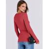 imageANRABESS Women Long Sleeve Shirts Rib Knit Slim Fit Tops Basic Tee 2025 Fall Outfits Casual TShirt Underscrubs Layer ClothesRed