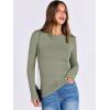 imageANRABESS Women Long Sleeve Shirts Rib Knit Slim Fit Tops Basic Tee 2025 Fall Outfits Casual TShirt Underscrubs Layer ClothesSage Green