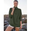 imageANRABESS Women Quarter Zip Oversized Casual Loose Rib Knit Cozy Pullover Sweaters Top 2025 Fall Fashion Outfits ClothesArmy Green