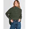 imageANRABESS Women Quarter Zip Oversized Casual Loose Rib Knit Cozy Pullover Sweaters Top 2025 Fall Fashion Outfits ClothesArmy Green
