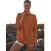 imageANRABESS Women Quarter Zip Oversized Casual Loose Rib Knit Cozy Pullover Sweaters Top 2025 Fall Fashion Outfits ClothesBrick  Orange Rust