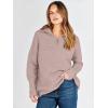 imageANRABESS Women Quarter Zip Oversized Casual Loose Rib Knit Cozy Pullover Sweaters Top 2025 Fall Fashion Outfits ClothesCamel