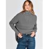 imageANRABESS Women Quarter Zip Oversized Casual Loose Rib Knit Cozy Pullover Sweaters Top 2025 Fall Fashion Outfits ClothesDark Grey
