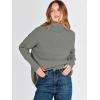 imageANRABESS Women Quarter Zip Oversized Casual Loose Rib Knit Cozy Pullover Sweaters Top 2025 Fall Fashion Outfits ClothesGrass Green