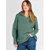 imageANRABESS Women Quarter Zip Oversized Casual Loose Rib Knit Cozy Pullover Sweaters Top 2025 Fall Fashion Outfits ClothesGreen