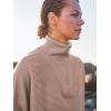 imageANRABESS Women Quarter Zip Oversized Casual Loose Rib Knit Cozy Pullover Sweaters Top 2025 Fall Fashion Outfits ClothesKhaki  Peach Brown