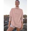 imageANRABESS Women Quarter Zip Oversized Casual Loose Rib Knit Cozy Pullover Sweaters Top 2025 Fall Fashion Outfits ClothesPink