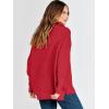 imageANRABESS Women Quarter Zip Oversized Casual Loose Rib Knit Cozy Pullover Sweaters Top 2025 Fall Fashion Outfits ClothesRed