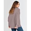 imageANRABESS Women Quarter Zip Oversized Casual Loose Rib Knit Cozy Pullover Sweaters Top 2025 Fall Fashion Outfits ClothesRed Apricot