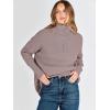 imageANRABESS Women Quarter Zip Oversized Casual Loose Rib Knit Cozy Pullover Sweaters Top 2025 Fall Fashion Outfits ClothesRed Apricot