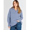 imageANRABESS Women Quarter Zip Oversized Casual Loose Rib Knit Cozy Pullover Sweaters Top 2025 Fall Fashion Outfits ClothesSmoky Blue