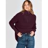 imageANRABESS Women Quarter Zip Oversized Casual Loose Rib Knit Cozy Pullover Sweaters Top 2025 Fall Fashion Outfits ClothesWine Red