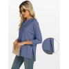 imageANRABESS Womens 34 Length Sleeve Tops Loose Fit Tunic Shirts Oversized Spring Summer Casual Crew Neck Basic Boxy TeeDark Blue
