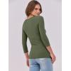 imageANRABESS Womens 34 Long Sleeve Tops Ribbed Knit Slim Fitted Shirts Basic Tee Fall Outfits 2025 Fashion Y2K ClothesArmy Green