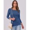 imageANRABESS Womens 34 Long Sleeve Tops Ribbed Knit Slim Fitted Shirts Basic Tee Fall Outfits 2025 Fashion Y2K ClothesDeep Blue