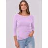 imageANRABESS Womens 34 Long Sleeve Tops Ribbed Knit Slim Fitted Shirts Basic Tee Fall Outfits 2025 Fashion Y2K ClothesPurple