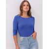imageANRABESS Womens 34 Long Sleeve Tops Ribbed Knit Slim Fitted Shirts Basic Tee Fall Outfits 2025 Fashion Y2K ClothesRoyal Blue