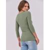 imageANRABESS Womens 34 Long Sleeve Tops Ribbed Knit Slim Fitted Shirts Basic Tee Fall Outfits 2025 Fashion Y2K ClothesSage Green