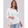 imageANRABESS Womens 34 Long Sleeve Tops Ribbed Knit Slim Fitted Shirts Basic Tee Fall Outfits 2025 Fashion Y2K ClothesWhite