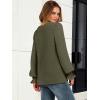imageANRABESS Womens Business Casual Tops V Neck Puff Long Sleeve Shirts Dressy Office Work Blouse 2025 Fall Outfits ClothesArmy Green