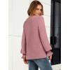 imageANRABESS Womens Business Casual Tops V Neck Puff Long Sleeve Shirts Dressy Office Work Blouse 2025 Fall Outfits ClothesDusty Rose