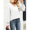 imageANRABESS Womens Business Casual Tops V Neck Puff Long Sleeve Shirts Dressy Office Work Blouse 2025 Fall Outfits ClothesWhite