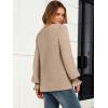 imageANRABESS Womens Business Casual Tops V Neck Puff Long Sleeve Shirts Dressy Office Work Blouse 2025 Fall Outfits ClothesYellow Khaki