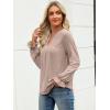 imageANRABESS Womens Dressy Casual Blouses V Neck Long Sleeve 2025 Fall Loose Fit Tunic Tops Pleated T Shirts Trendy OutfitsApricot